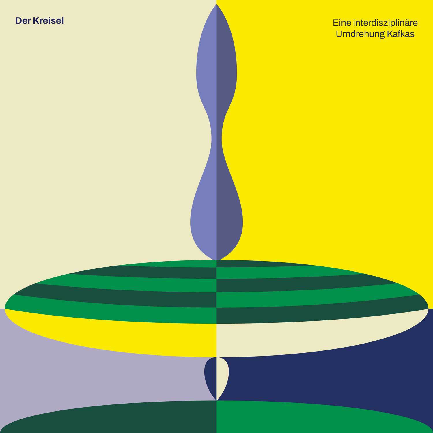 Illustration eines Kreisels. Symmetrische Aufteilung des Objektes in Farbflächen.