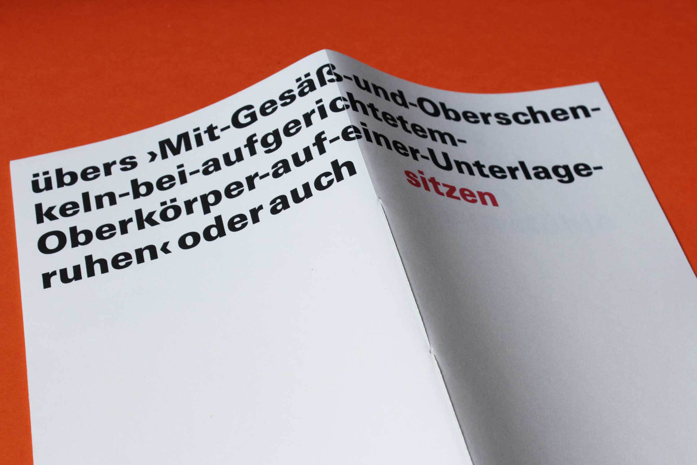 Umschlag der Broschüre auf orangem Hintergrund.