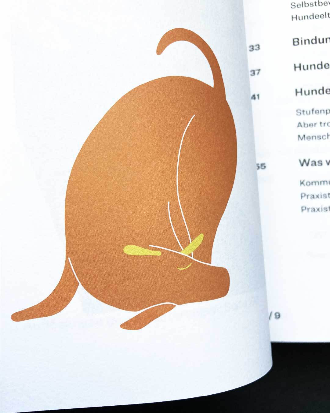 Illustration oranger Hund